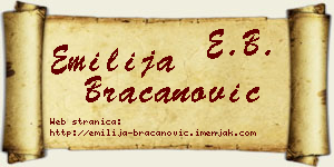 Emilija Bracanović vizit kartica